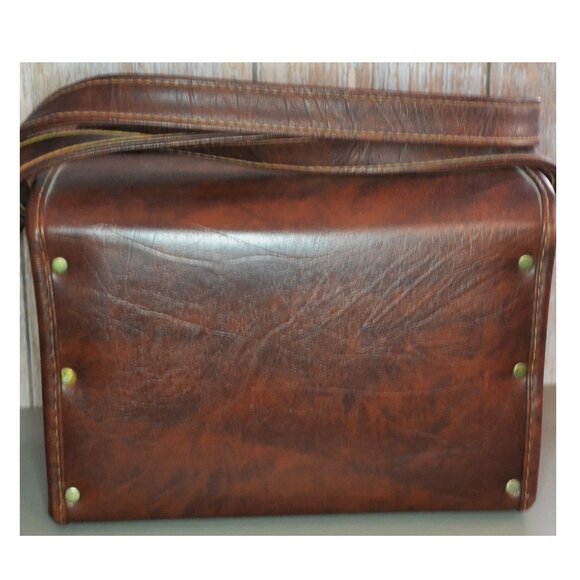 Vintage Yashica Camera Bag Leather Like Covering Snap Close - Picture 3 of 5